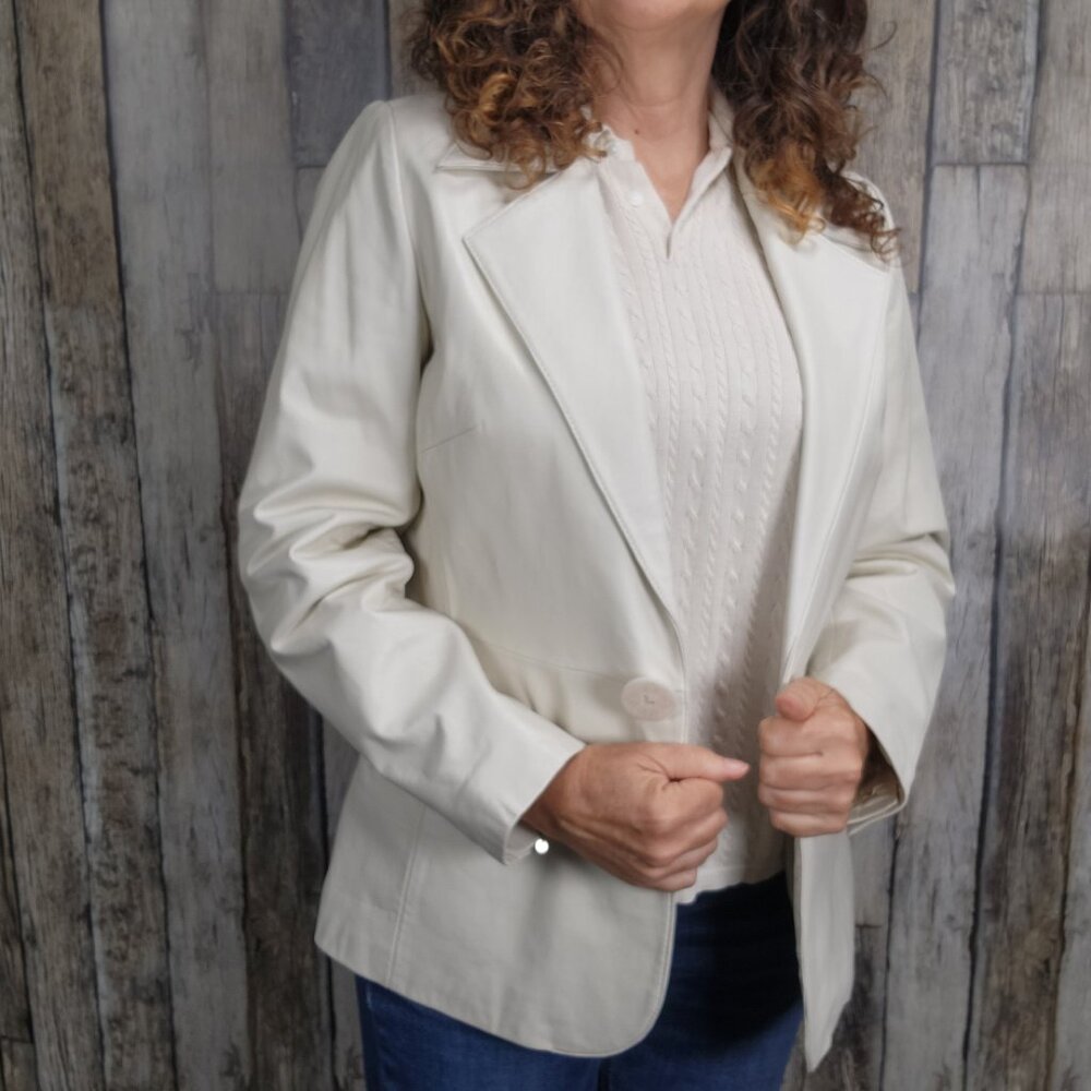 Terry Lewis Classic Luxuries Leather Blazer - S